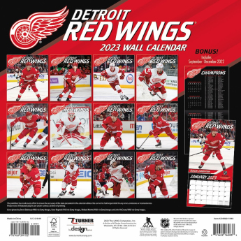 Detroit Red Wings naptár 2023 Wall