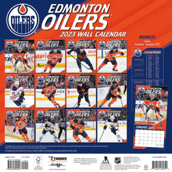 Edmonton Oilers naptár 2023 Wall Calendar