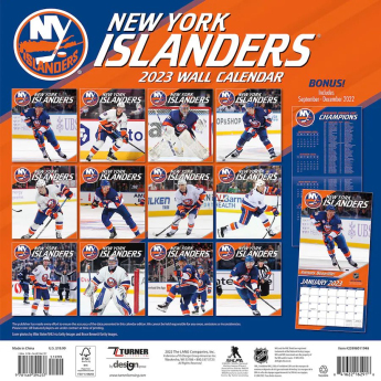 New York Islanders naptár 2023 Wall Calendar