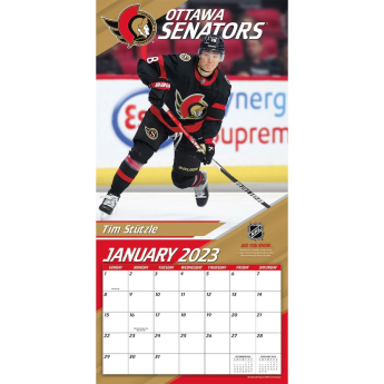 Ottawa Senators naptár 2023 Wall Calendar