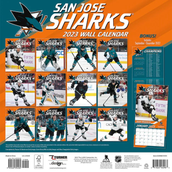 San Jose Sharks naptár 2023 Wall