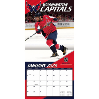 Washington Capitals naptár Alexander Ovechkin #8 2023 Wall Calendar