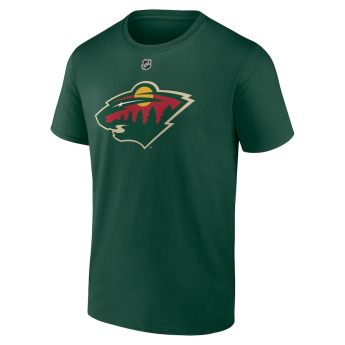 Minnesota Wild férfi póló Marc-Andre Fleury #29 Stack Logo Name & Number
