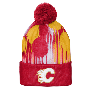 Calgary Flames gyerek téli sapka Paint Splatter Cuffed