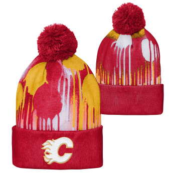 Calgary Flames gyerek téli sapka Paint Splatter Cuffed