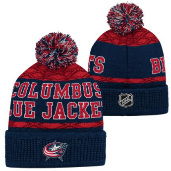 Columbus Blue Jackets gyerek téli sapka Puck Pattern Cuffed