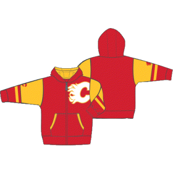 Calgary Flames gyerek kapucnis pulóver Faceoff Colorblocked Fleece Full-Zip