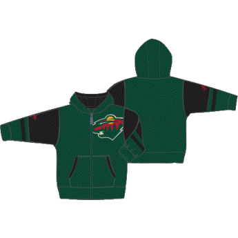 Minnesota Wild gyerek kapucnis pulóver Faceoff Colorblocked Fleece Full-Zip