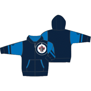 Winnipeg Jets gyerek kapucnis pulóver Faceoff Colorblocked Fleece Full-Zip