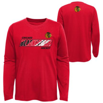 Chicago Blackhawks gyerek hosszú ujjú póló Rink Reimagined LS Ultra red