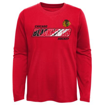 Chicago Blackhawks gyerek hosszú ujjú póló Rink Reimagined LS Ultra red