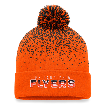 Philadelphia Flyers téli sapka Iconic Gradiant Beanie Cuff with Pom Dark Orange-Black