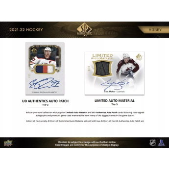 NHL dobozok NHL hokikártyák 2021-22 Upper Deck SP Authentic Hobby Box