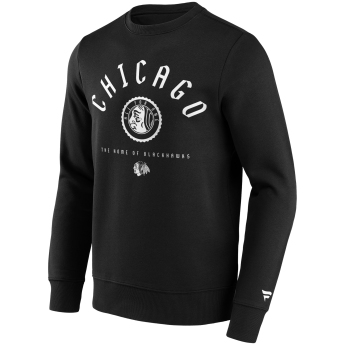 Chicago Blackhawks férfi pulóver College Stamp Hoodie Sweatshirt black