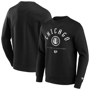 Chicago Blackhawks férfi pulóver College Stamp Hoodie Sweatshirt black