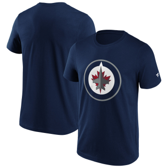 Winnipeg Jets férfi póló Primary Logo Graphic navy