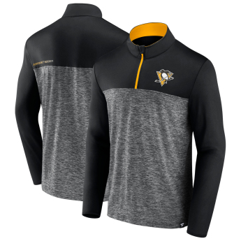 Pittsburgh Penguins férfi pulóver Iconic Defender 1/4 Zip black