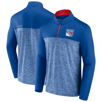 New York Rangers férfi pulóver Iconic Defender 1/4 Zip blue