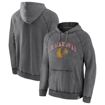 Chicago Blackhawks férfi kapucnis pulóver True Classics Washed Pullover Hoodie grey