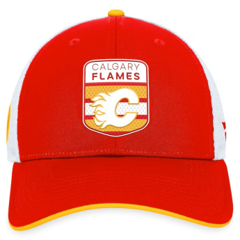 Calgary Flames baseball sapka Draft 2023 Podium Trucker Adjustable Authentic Pro