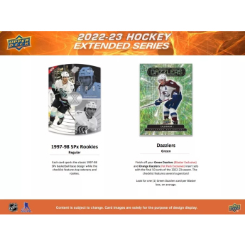 NHL dobozok NHL hokikártyák 2022-23 Upper Deck Extended Series Blaster Box