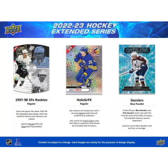 NHL dobozok NHL hokikártyák 2022-23 Upper Deck Extended Series Hobby Box