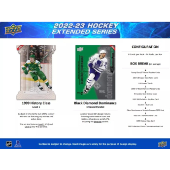 NHL dobozok NHL hokikártyák 2022-23 Upper Deck Extended Series Hobby Box