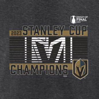 Vegas Golden Knights férfi póló 2023 Stanley Cup Champions Roster Heather Charcoal