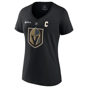 Vegas Golden Knights női póló Mark Stone 2023 Stanley Cup Champions Authentic Stack Player Name & Number V-Neck