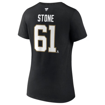 Vegas Golden Knights női póló Mark Stone 2023 Stanley Cup Champions Authentic Stack Player Name & Number V-Neck