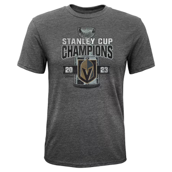 Vegas Golden Knights gyerek póló 2023 Stanley Cup Champions Tri-Blend grey