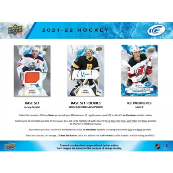 NHL dobozok NHL hokikártyák 2021-22 Upper Deck Ice Hobby Box