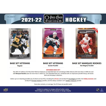 NHL dobozok NHL hokikártyák 2021-22 Upper Deck O-Pee-Chee Platinum Hobby Box