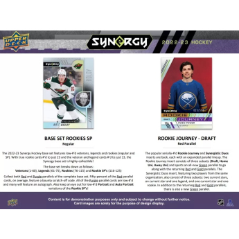 NHL dobozok NHL hokikártyák 2022-23 Upper Deck Synergy Hobby Box