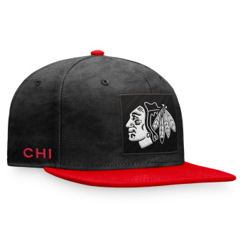 Chicago Blackhawks baseball flat sapka Black-Athletic Red