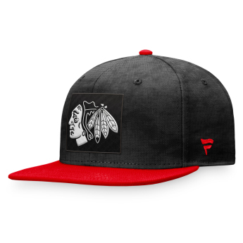 Chicago Blackhawks baseball flat sapka Black-Athletic Red