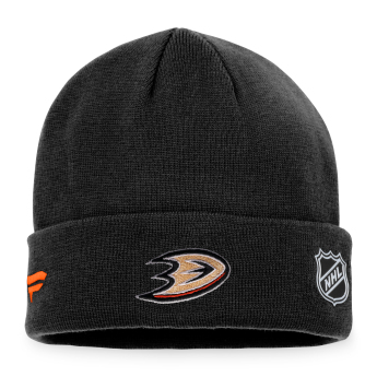Anaheim Ducks téli sapka Authentic Pro Game & Train Cuffed Knit Black