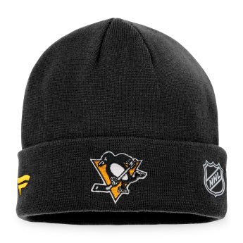 Pittsburgh Penguins téli sapka Authentic Pro Game & Train Cuffed Knit Black
