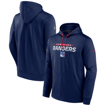 New York Rangers férfi kapucnis pulóver RINK Performance Navy-Athletic Red