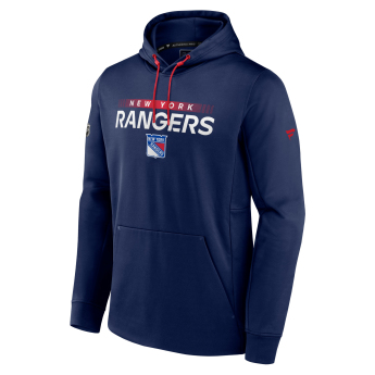 New York Rangers férfi kapucnis pulóver RINK Performance Navy-Athletic Red