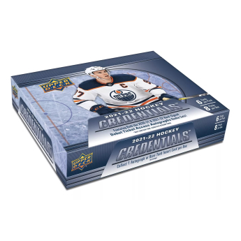 NHL dobozok NHL hokikártyák 2021-22 Upper Deck Credentials Hobby Box