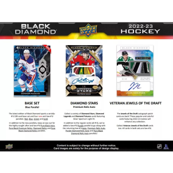 NHL dobozok NHL hokikártyák 2022-23 Upper Deck Black Diamond Hobby Box