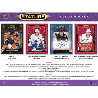 NHL dobozok NHL hokikártyák 2021-22 Upper Deck Stature Hobby Box
