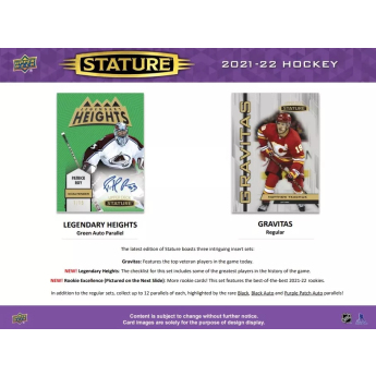 NHL dobozok NHL hokikártyák 2021-22 Upper Deck Stature Hobby Box