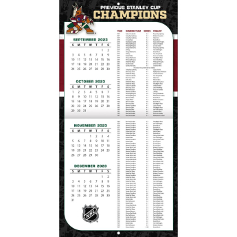 Arizona Coyotes naptár 2024 Wall Calendar
