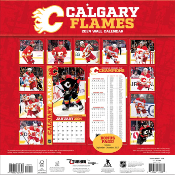 Calgary Flames naptár 2024 Wall Calendar