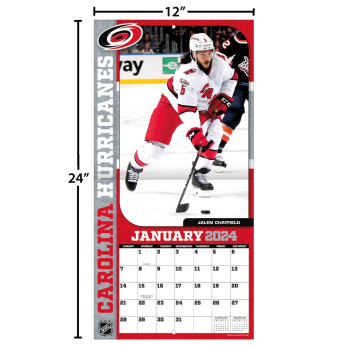 Carolina Hurricanes naptár 2024 Wall Calendar