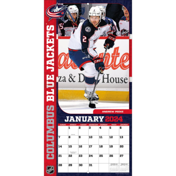 Columbus Blue Jackets naptár 2024 Wall Calendar