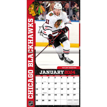 Chicago Blackhawks naptár 2024 Wall Calendar