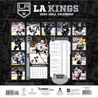 Los Angeles Kings naptár 2024 Wall Calendar